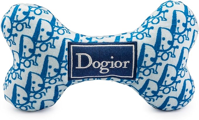 Haute Diggity Dog Dogior Bone, Plush Designer Dog Toys with Interactive Squeaker, Stimulating Pet Enrichment, Machine-Washable & Safe Materials for All Breeds, Size Large