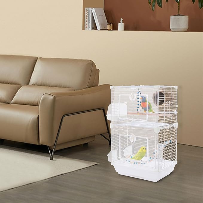 Bird Cage with Stand Small Flight Cage for Parrot Lovebirds Finches Parakeet Cockatiels Budgies