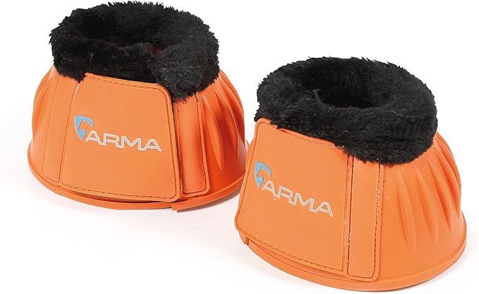 Shires ARMA Fleece Trim Bell Boot (Orange, X-Full)
