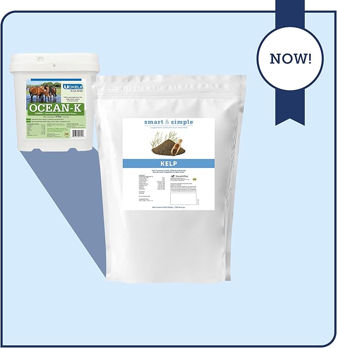 Smart & Simple Kelp Meal for Horses | Seaweed Vitamin and Mineral Supplement for Horses | Provides Calcium, Phosphorous, Potassium and More | 324 Servings | 5lb