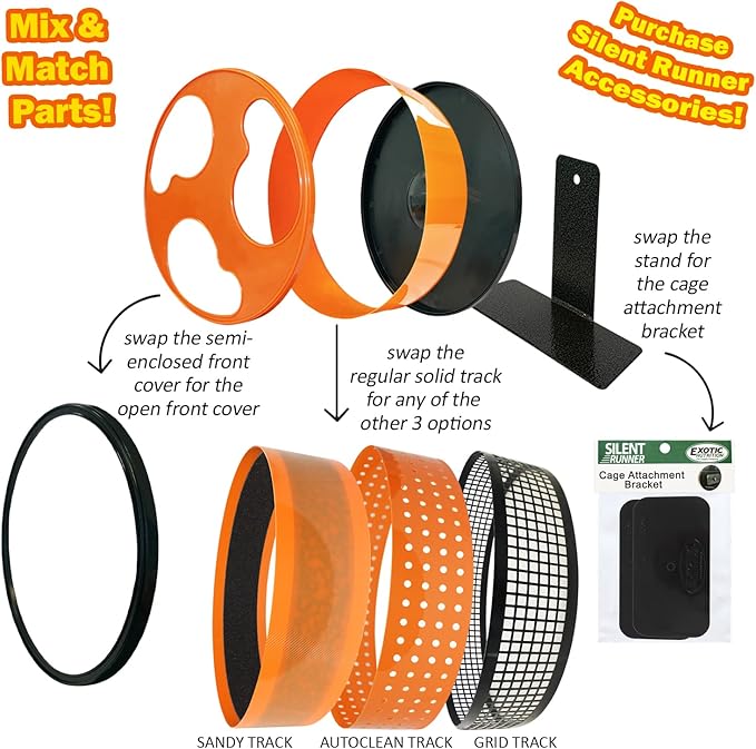 Sandy Track - for Orange Silent Runner 12" Regular - Textured Nail Trimming Track for Pet Exercise Wheel