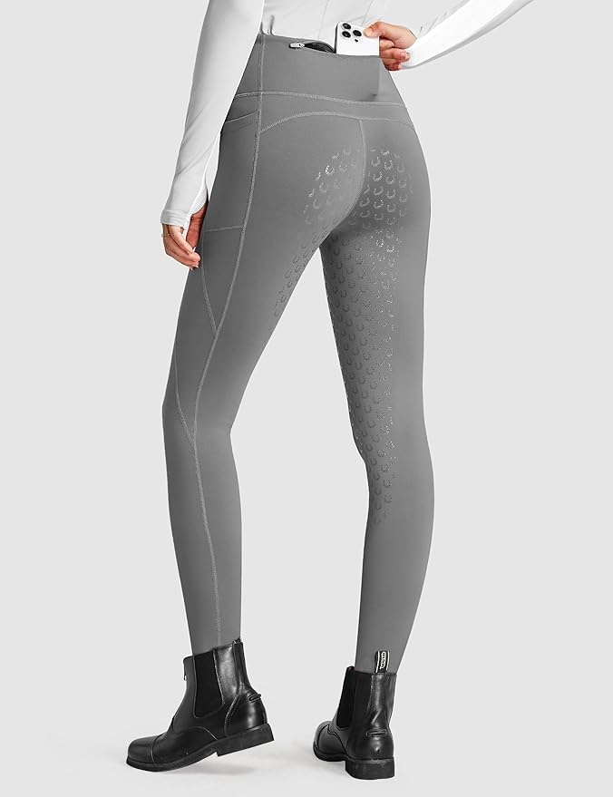 FitsT4 Sports Women's Winter Riding Breeches Fleece Lined Horse Riding Pants Tights Full Seat Silicone Equestrian Breeches