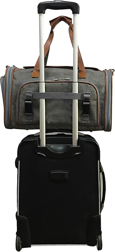 Mr. Peanut's Gold Series Big Apple XL Size Airline Compliant Expandable Pet Carrier V3.0 (Charcoal Ash)