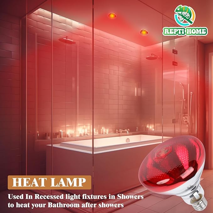 250W Red Heat Lamp Bulbs for Chicken,Infrared Flood Light Heat Lamp Bulb, Incandescent Light Heat Lamps for Chicks, Reptile, Pets, Par38 Glass E26 Base 2PCS