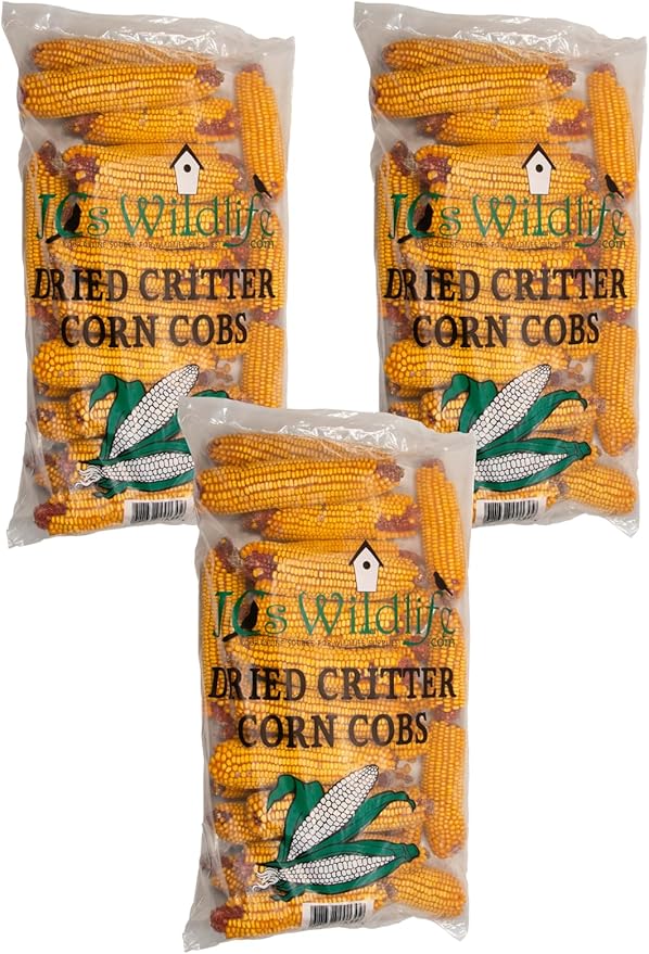 JCs Wildlife Dried Squirrel Corn Bag - Each Bag Weighs About 14 lbs - Great for Squirrels, Chipmunks, Deer and Other Backyard Critters - Grown in Indiana - Approximately 42 lbs of Corn