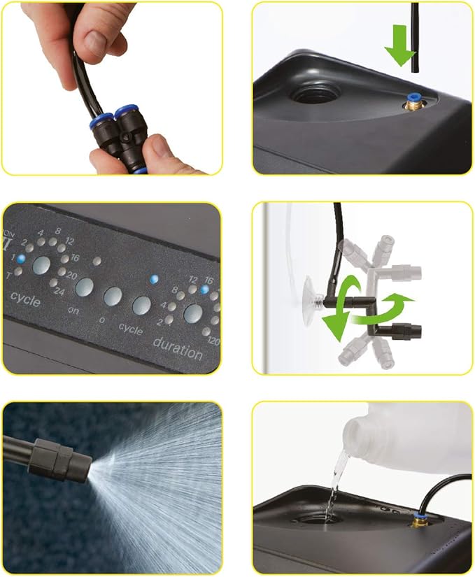 Exo Terra Monsoon Solo II - Programmable Misting System for Reptile Terrariums, Ultimate Humidifier with Multiple Nozzles for Optimal Humidity Control