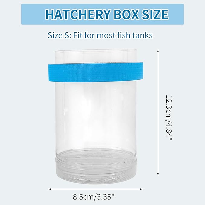 Suspensions Breeder Box, Floating Mesh Isolation Fish Tank Separator Set, Ideal for Aquatic Pets, Small, Blue, 1 Set