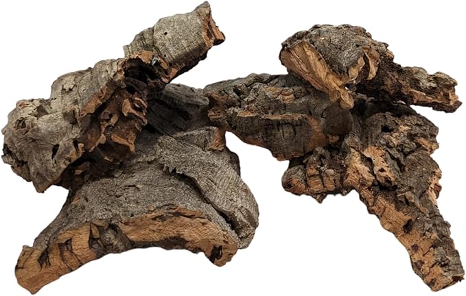 DBDPet Virgin Reptile Cork Bark- Assorted Pieces (Rounds, Half Rounds, and Flats by Weight) for Reptiles, Amphibians, Orchids, Frogs, Terrariums and More! (1lb of Assorted Pieces)
