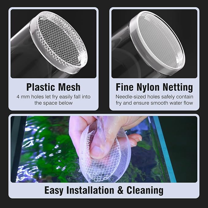 Floating Breeder Box for Fish Tank - Aquarium Isolation Separator Hatchery Incubator for Guppy, Betta, Clownfish, Coral, Baby & Injured Fish