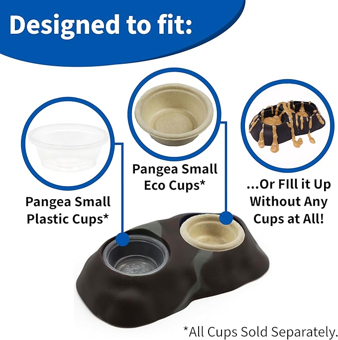 Pangea Ultimate Eco Dish, Crested Gecko Food and Water Bowl for Terrestrial Lizards, Durable Silicone Feeding Accessory for Reptile Terrariums 3.125in x 5.5in (Pink Marble)