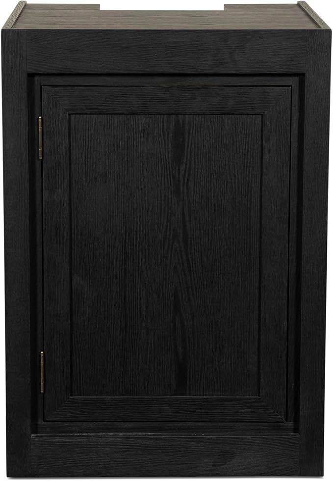80G 80 Gallon Starfire Rimless SC Aquariums 32x24x24 12mm Pnp System with Black Wood Cabinet