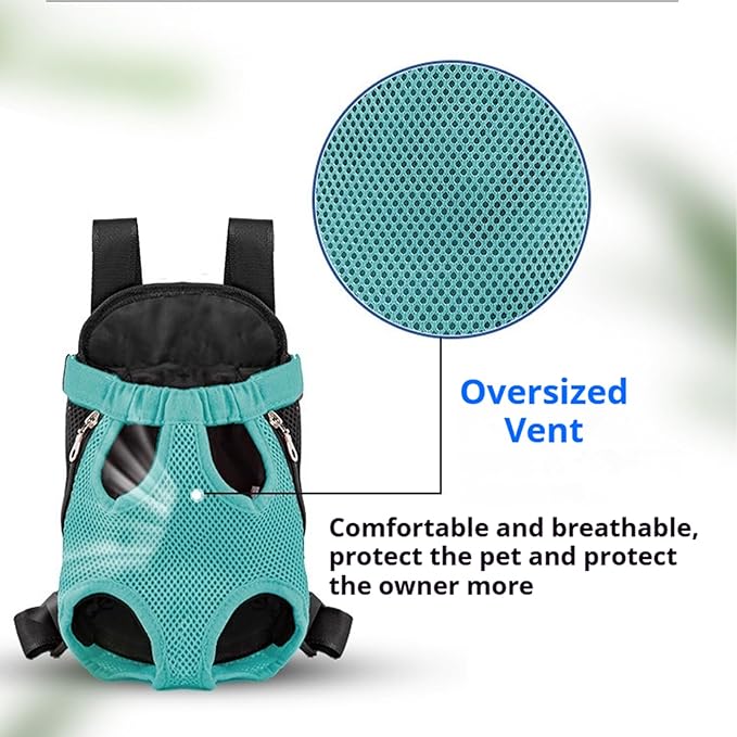 Portable Pet Carrier Backpack, Adjustable Pet Front Cat Dog Carrier Backpack Travel Bag for Small Medium Dogs Cats Puppies, Cat Backpack Carrier for Hiking Cycling (M, S)