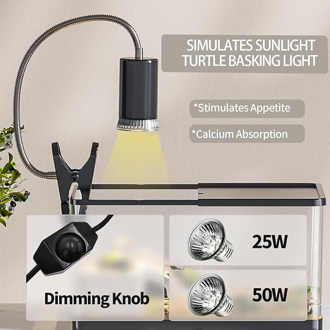 Large 4.7 Gal Turtle Tank Kit(Tank+Adjustable Light+5W Filter+Basking Platform),Upgraded Turtle Tank Starter Kit with UV Basking Platform Light for Crabs,Fishes,Amphibians,Reptiles(15.4*8.5*8.35 Inch)