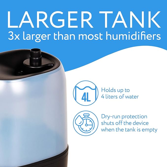 Evergreen Pet Supplies Reptile Fogger Humidifier - 4L Tank, Digital Timer - Automatic Misting System for Terrarium & Amphibian Enclosures