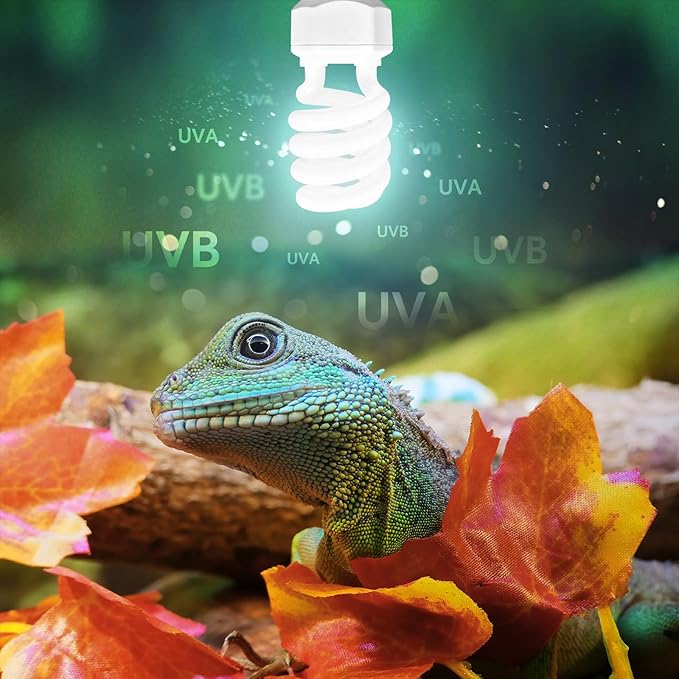Leoterra Turtles UVB Light 26w 5.0 UVB Light Bulb for Reptiles Tank Accessories UVB Bulb for Turtles and Tropical Terrarium UVB Lighting. Long Lasting UVB Lamp Easy to Install (26W 5.0)