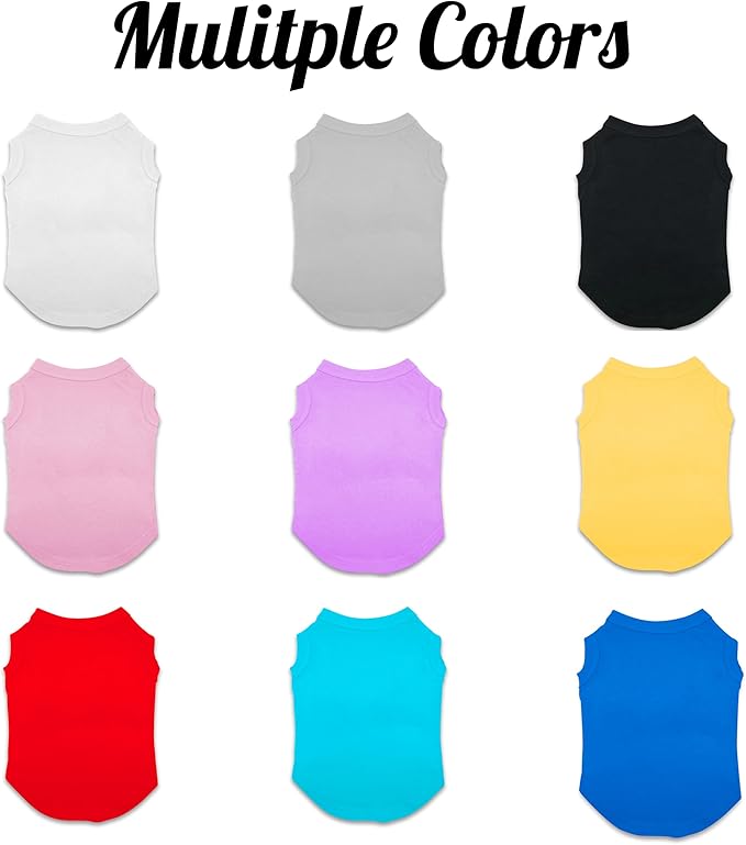 Custom Dog Shirt, Customized Summer Breathable Pullover Pet Outfit Personalized Pet Shirt Customized with Name/Text/Photo/Logo for Pet Dogs Puppy Cats Kitten（Custom Dog Shirt）