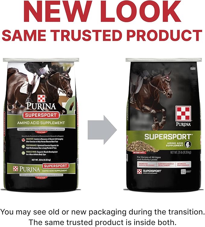 Purina Supersport Horse Supplement, Amino Acids for Muscle Recovery, 25 lbs