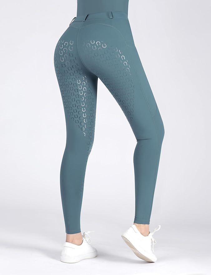 Harrison Howard Women's Horse Riding Pants Double Pocket Silicone Full-Seat Breeches Equestrian Breeches