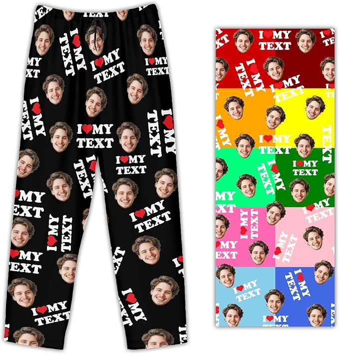Personalized Pajama Pants For Men Women Custom Pajama Pants With Face Custom Face Pajamas Funny Customized Gifts