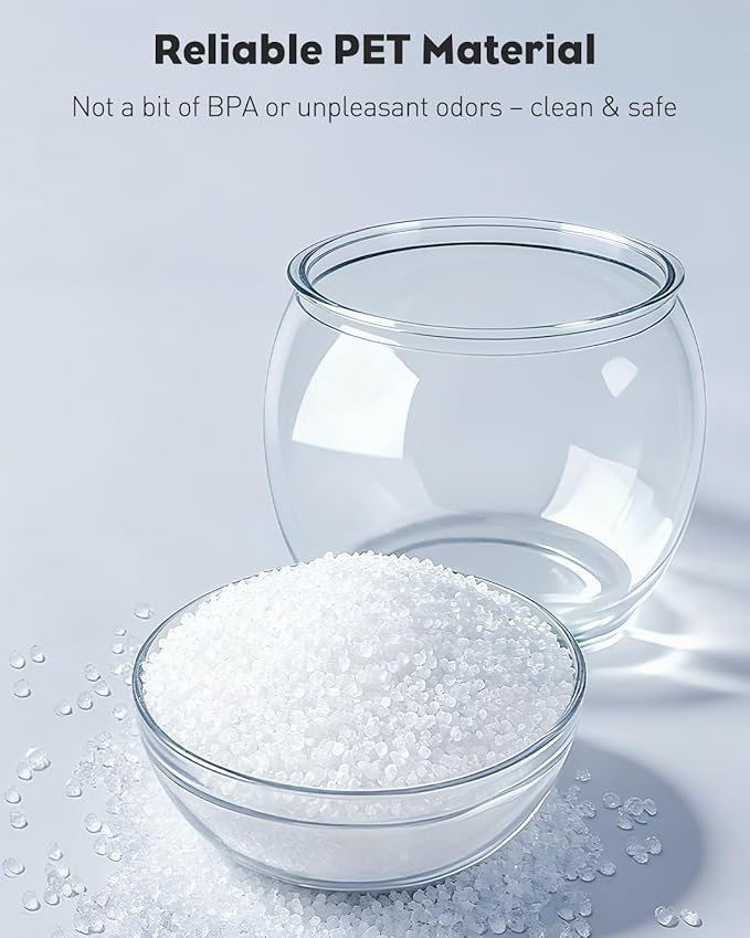 Pawfly 0.5 Gallon Mini Plastic Fish Bowl, Unbreakable Small Fishbowl Desktop Aquarium, Clear Round Plastic Fish Tank for Small Fish, Shatterproof Betta Fish Tank Goldfish Bowl, Decorative Globe Vase