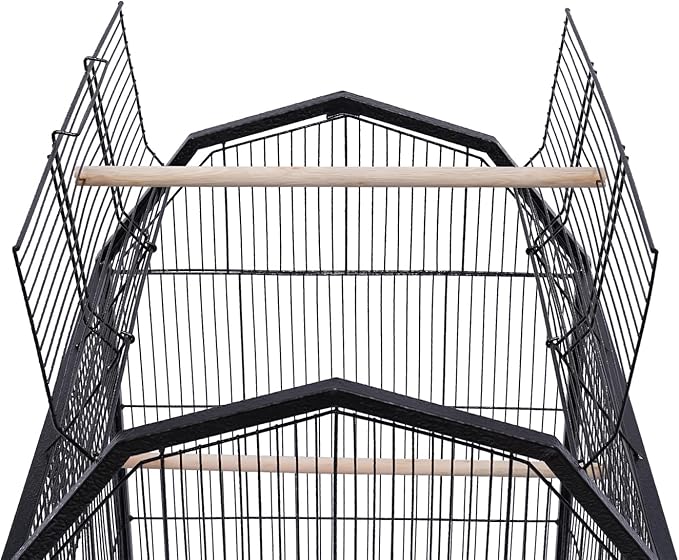 Parakeet Bird, Bird Cage with Stand Metal Pet Bird Flight Cages Large Finch Bird Cage for Budgies, Parakeets, Finches, Canaries, Lovebirds, Quaker Parrots, Cockatiels, Conures