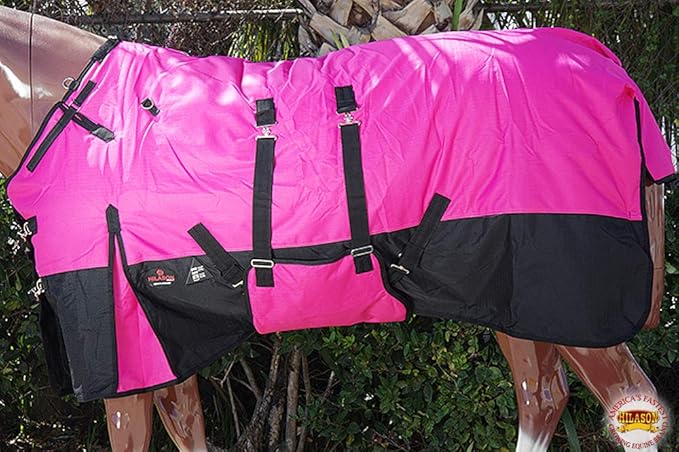HILASON 1200D Winter Waterproof Poly Horse Blanket Belly Wrap | Turnout Blankets for Horses