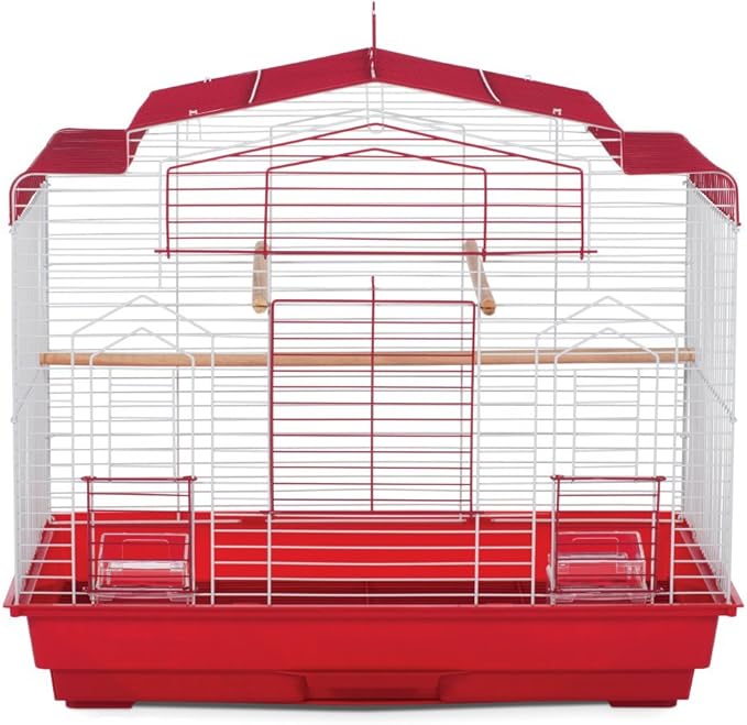 Prevue Pet Products SP50041 Barn Style Bird Cage, Red/White