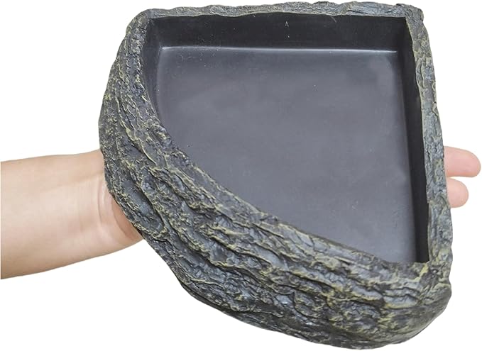 Reptile Water Tray, Food Bowl, Reptile Feeder, Food and Water Tray, Suitable for Leopards, Geckos, Lizards, Frogs, Snakes, Chameleons, Turtles