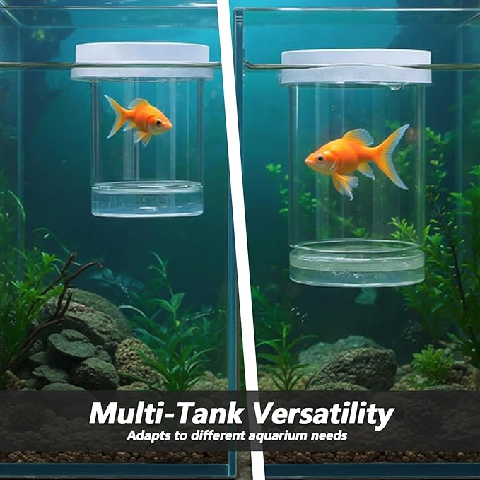 Breeder Box for Fish Tank, Acrylic Aquarium Divider Breeding Box, Floating Mesh Isolation Hatchery Incubator, Guppies Fishes Live Hatchery, Betta Fish Breeding Boxes, Baby Fishes Tank Separator