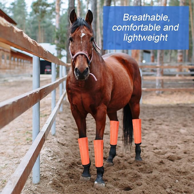 Set of 16 Mesh Fly Boots for Horse Breathable Mesh Horse Boots Protective Horse Leg Wraps Horse Leggings for Preventing Flies and Mosquitoes Bites