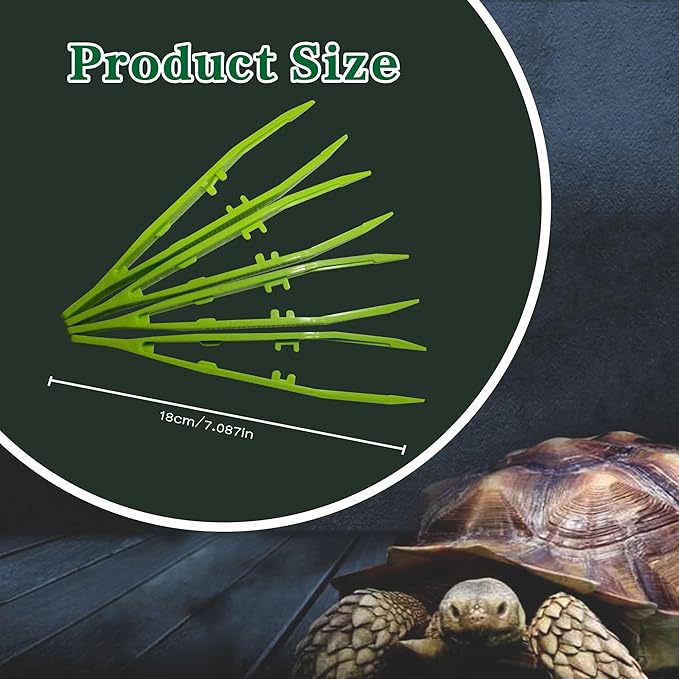 4-Pack Reptile Feeding Tongs Set - Hygienic Anti-Slip Green Tweezers for Bearded Dragons, Lizards, Snakes, Aquariums & Small Animals