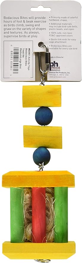 Prevue Pet Products 60961 Bodacious Bites Treat Me Bird Toy, Multicolor