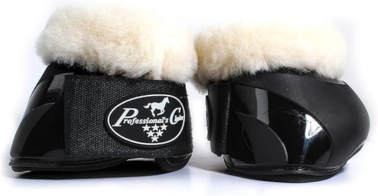 Professional's Choice Spartan II Fleece Bell Boots | Shaped for Ultimate Overreach Protection | Comfort & Shock Absorbing Neoprene Interior