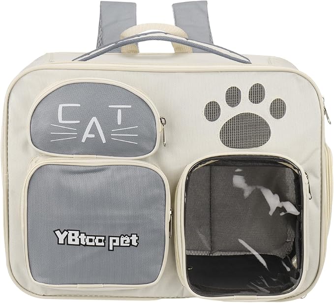 Cat Backpack Carrier, Breathable Dog Carrier Pet Supplies for Cats or Small Dogs Puppies, Intended for Hiking/Camping/Traveling (Blue, 16"x10"x12")