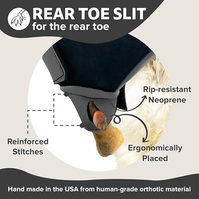 Duck Shoes for Injured Feet – Protective Neoprene Footwear for Ducks, Protective Shoes for Birds with Injured feet, Bumblefoot Relief - Large, 4.5” Max. Inside Width - Gray