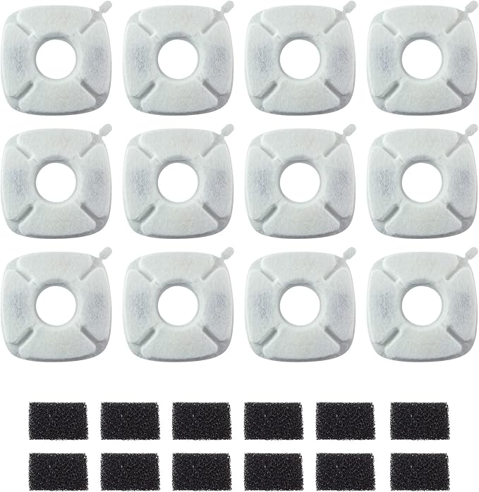 PET STANDARD Water Filters, Compatible with VEKEN® 95oz/2.8L Fountain, Pack of 12