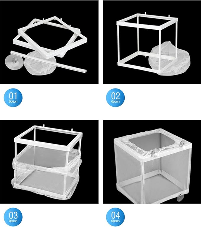 White Nylon Mesh Fish Fry Hatchery Breeder Box Separation Net by XMHF