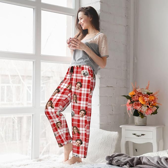 Personalized Pajama Pants For Men Women Custom Pajama Pants With Face Custom Face Pajamas Funny Customized Gifts