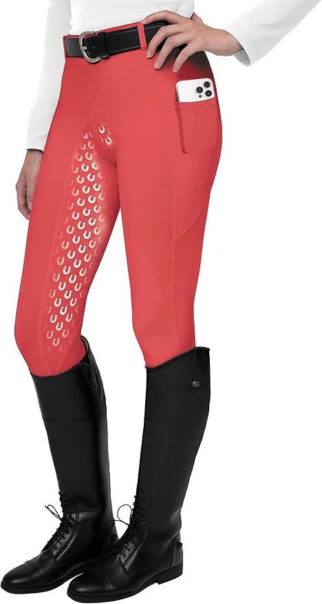 FitsT4 Sports Women's Full Seat Riding Tights Active Silicon Grip Horse Riding Tights Equestrian Breeches