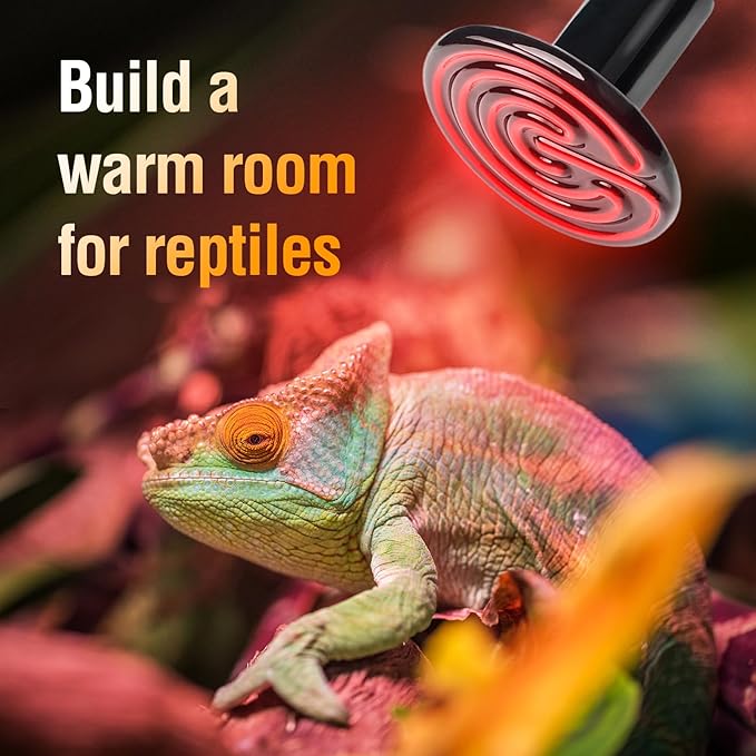 Leoterra Ceramic Heat Lamp for Reptiles 2pack100w Ceramic Heat Emitter for Amphibian Tank,Chicken Coop,Dog, Bird Coop, Cat House Use, Strong Durable and Powerful,Gives Off No Light(2-Pack)