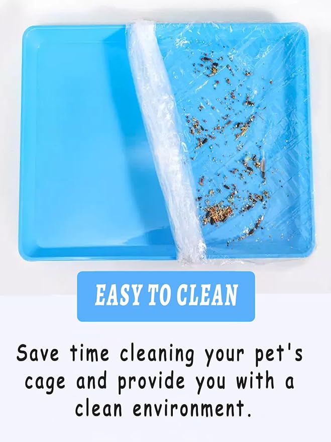 Disposable Bird Cage Liners - Clear Plastic Parakeet Liner Bags - 100 Pcs Universal Film for Finches, Canaries, Cockatiels