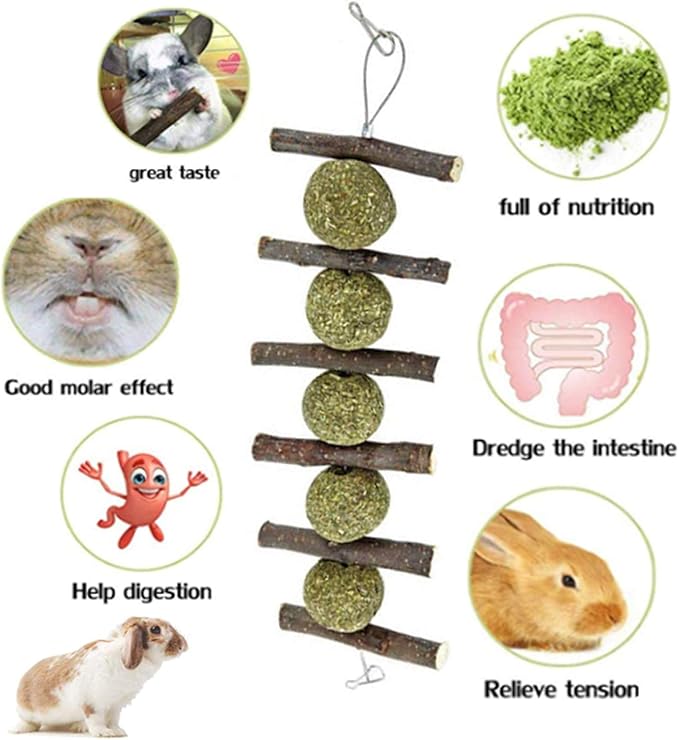 Hamiledyi Bunny Grass House with 2 Grass Mat and Play Balls Foldable Toy Hut for Rabbit, Squirrels, Guinea Pigs Play and Sleep Edible Grass Hideaway