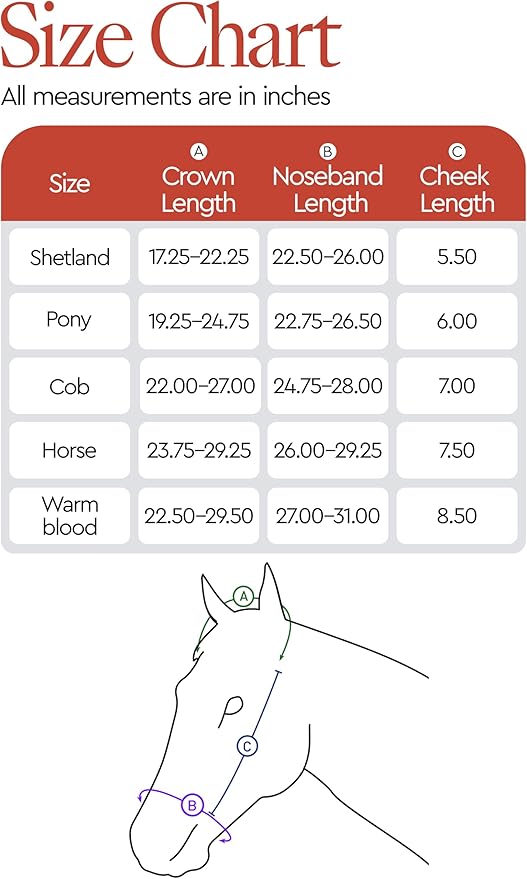 HORZE Howard Soft Fleece Padded Adjustable Polyester Horse Halter - Peacoat Dark Blue - Cob