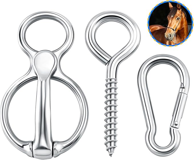Quick Release Horse Tie Ring, Magnetic Safety Tie Ring for Horses, Heavy-Duty Training Equipment for Trailers and Barns