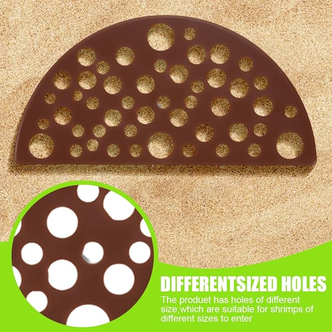 2 PCS Shrimp Hides, Plastic Shrimp Cave, Aquarium Tunnel for Shrimps Breeding Hiding, Aquarium Hideout for Shrimps Small Fish, Fish Tank Accessories, Brown