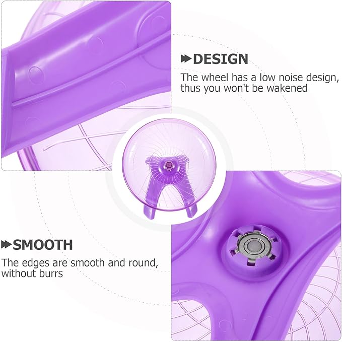 POPETPOP Hamster Running Wheel Rat Flying Saucer Toy Silent Hedgehog Wheel Hamster Wheels Guinea Pigs Running Wheel Mouse Spinner Wheel Chinchilla Dog Sports to Rotate Disc Wheel Plastic