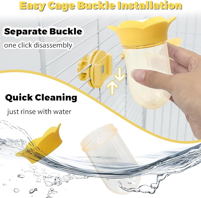Bird Cage Feeder for Vegetable, Parrot Veggies Holder with Water-Storage Design to Keep Greens Fresh, No Mess Hanging Millet Feeder for Parakeet, Quick Clean Clip, No Spill Feeders for Parrots