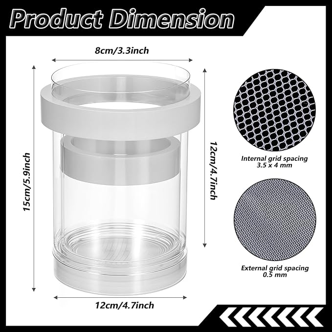 Breeder Box for Fish Tank, Acrylic Aquarium Divider Breeding Box, Floating Mesh Isolation Hatchery Incubator, Guppies Fishes Live Hatchery, Betta Fish Breeding Boxes, Baby Fishes Tank Separator