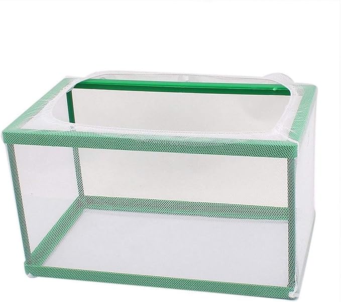 COMOK Fish Hatchery Breeder Box Aquarium Separation Net Nylon Incubator Mesh Fish Breeding Tanks Isolation Box Green Rectangle