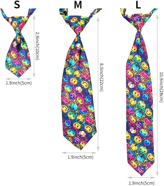 PET SHOW 10pcs Halloween Small Dog Ties Neckties for Doggies Cats Adjustable Holiday Grooming Accessories Neck Ties Bowties Girl Boy Festival Costumes Puppies Party Gift Favor